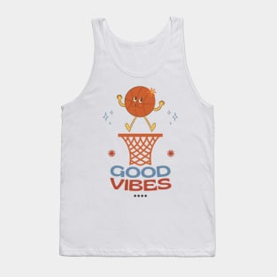 Retro Style Funny Basketball Art Tank Top